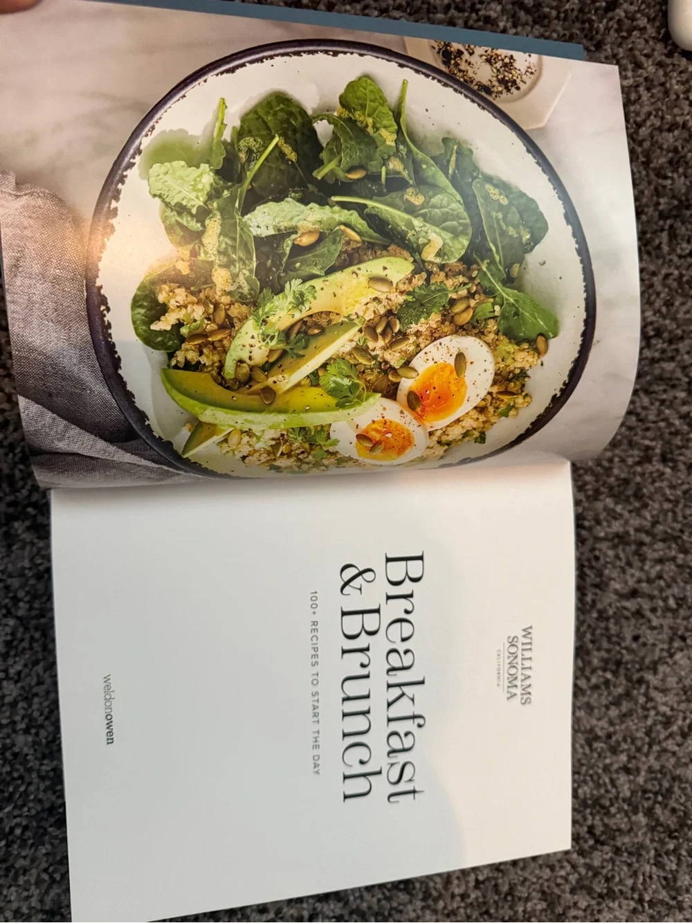 Williams Sonoma Breakfast & Brunch Cookbook with Red Raspberry Cover Art